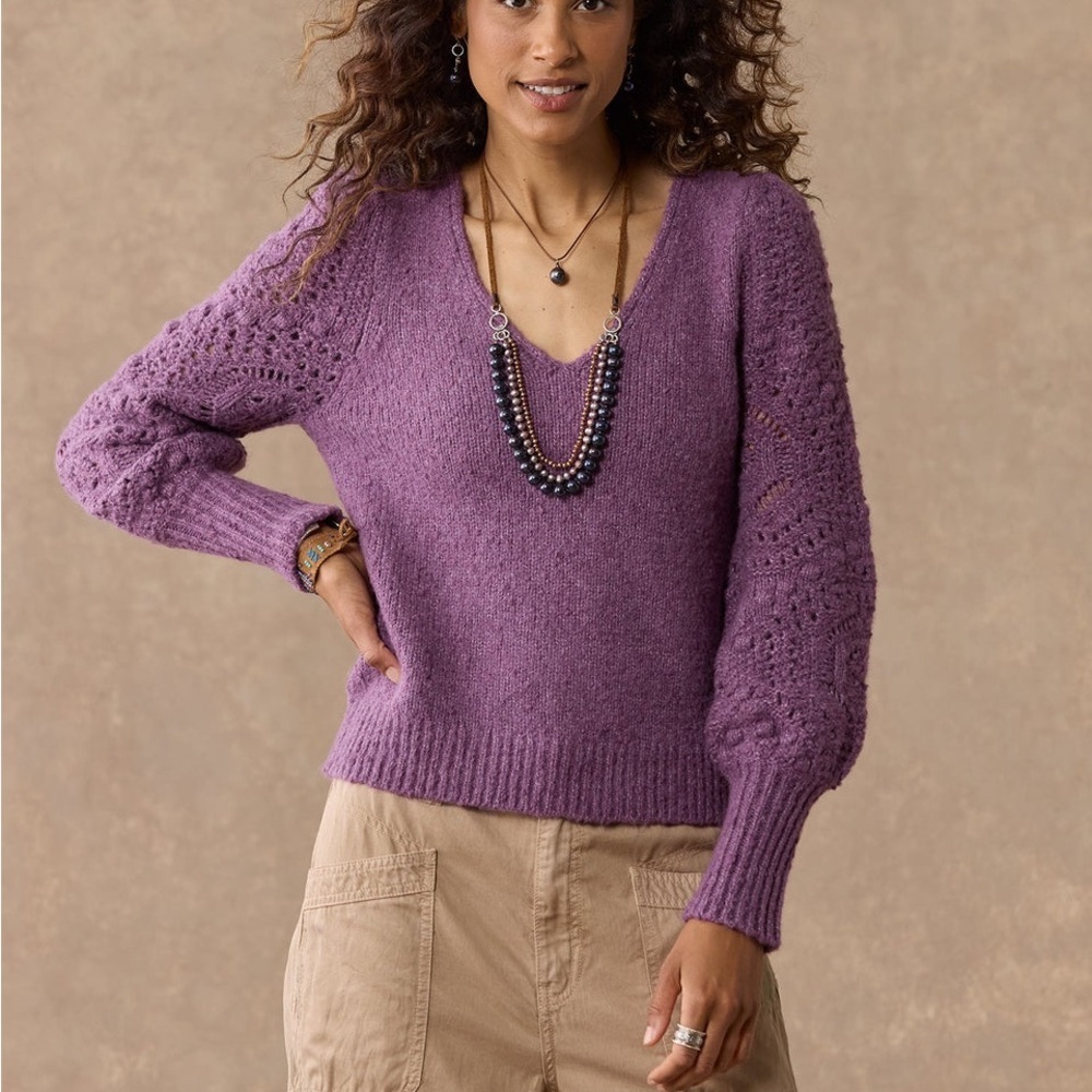 Sundance Yessica Sweater Spice Petite Merino Wool Blend NWT - Picture 10 of 12